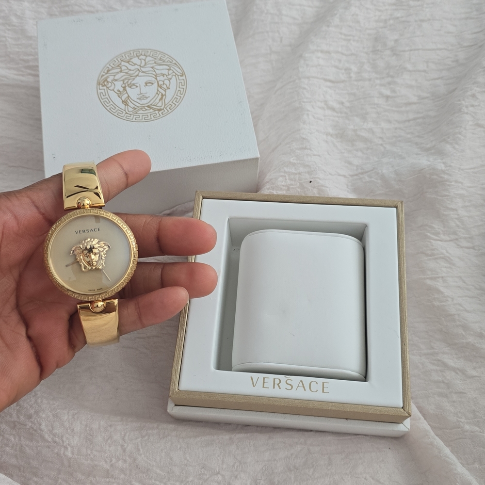 Versace Gold Women's Watch with Medusa Emblem
